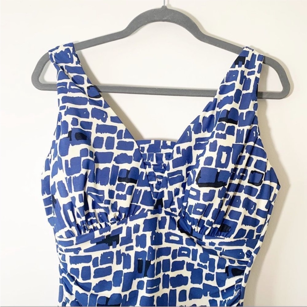 Lands’ End 14 DDD Ruched One Piece Swimsuit Beach